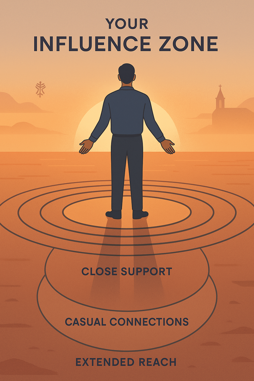 Your influence zone decreases downward